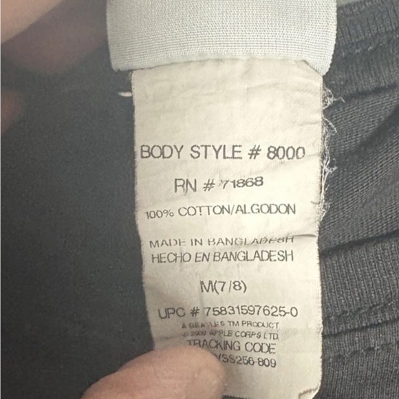 The Beatles Black Tee with Blue and Pink Design - Picture 4 of 4